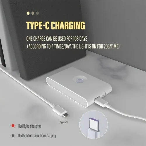Lot de 2 Lampes Murales LED avec Capteur de Mouvement Rechargeables