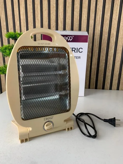 Radiateur Quartz 800W 2 Modes de Chauffage avec Interrupteur de Sécurité