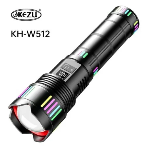 Lampe Torche LED Tactique  2000 Lumens avec Batterie Haute Capacité