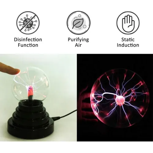 Lampe Plasma Interactive Tactile  Boule Lumineuse Décorative