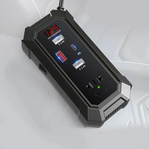 Convertisseur de Voiture 12V/24V vers 220V  Multiports Charge Rapide