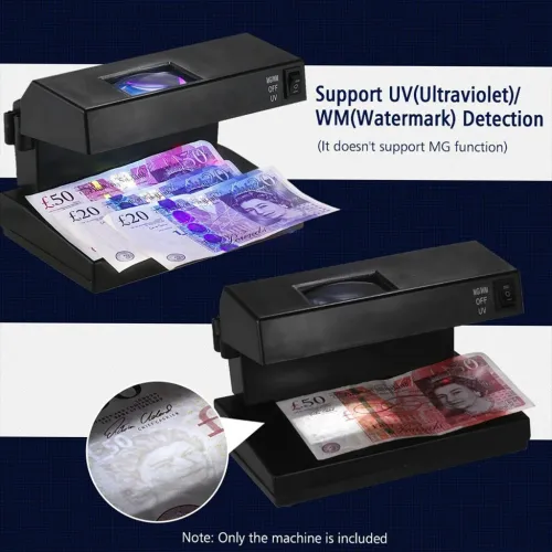 Vérificateur de Billets avec Lampe UV Bleue & Blanche