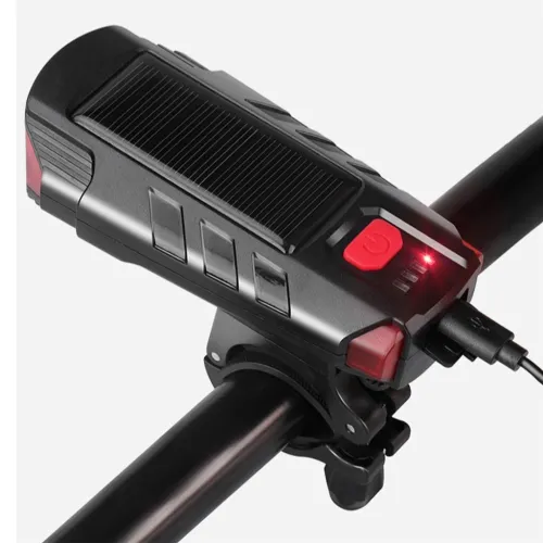 Lampe Solaire pour Vélo et Trottinette  Sonnette et Système dAlarme
