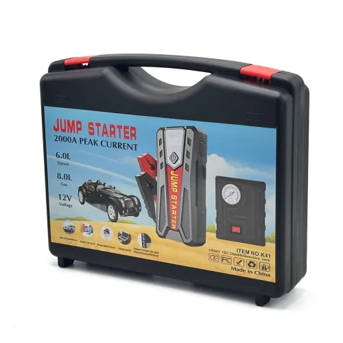 Booster Batterie Voiture avec Compresseur  2-en-1 Multifonction