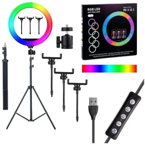 Ring Light RGB MJ45 18 pouces  Éclairage Photo et Vidéo Professionnel