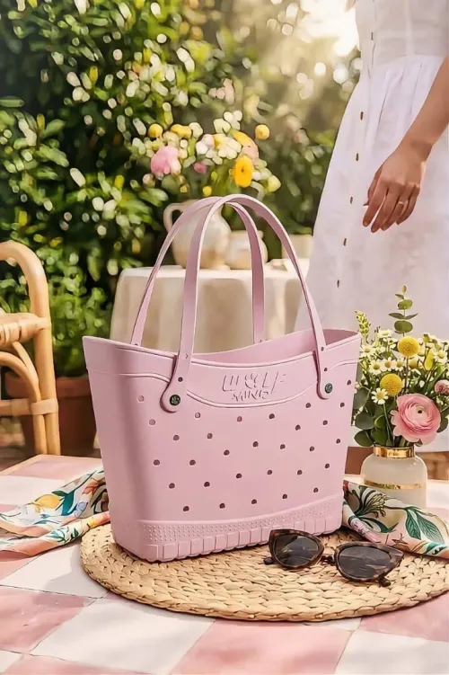 Grand Sac de Plage Imperméable en EVA  Design Perforé Moderne