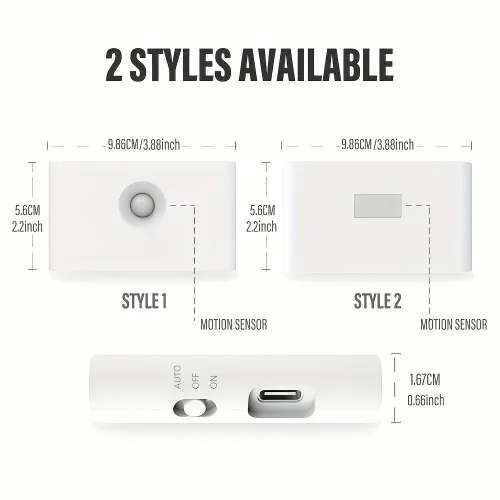 Lot de 2 Lampes Murales LED avec Capteur de Mouvement Rechargeables