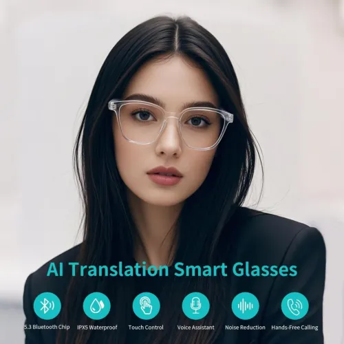 Lunettes Intelligentes F60  Traduction Instantanée IA  et Connexion Bluetooth