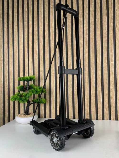 Chariot Pliable de Transport Léger avec 2 Roues et Sangles Élastiques