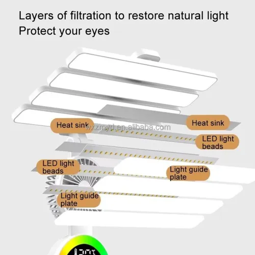 Lampe LED de Bureau Multifonction  Alarme Intégrée et Lumière RGB Ambiante