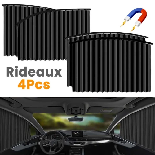 Pare-Soleil Magnétique Voiture  Rideaux Accordéon 4PCS