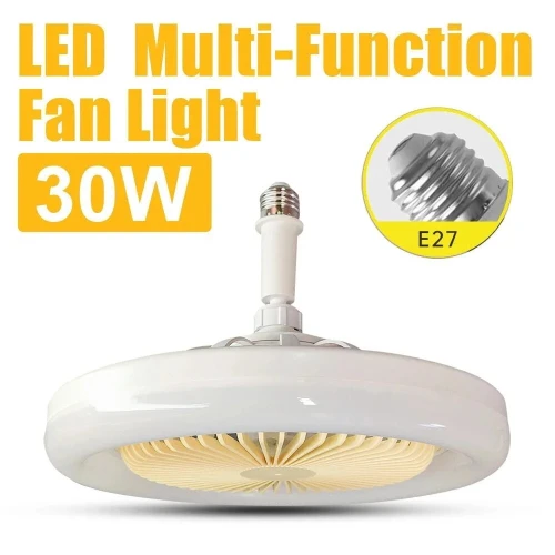 Plafonnier Ventilateur 2-en-1  Éclairage LED et Ventilation Moderne Silencieuse avec Télécommande 30W 220V