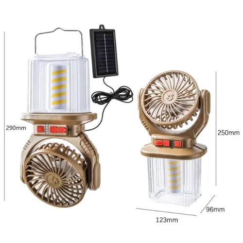 Lampe de Camping Multifonction  Éclairage et Ventilation 2-en-1