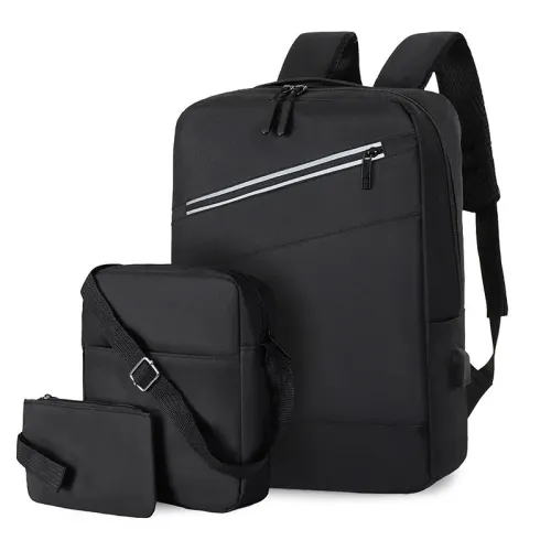 Pack 3en1 Élégant pour Homme  Sac à Dos, Bandoulière et Trousse
