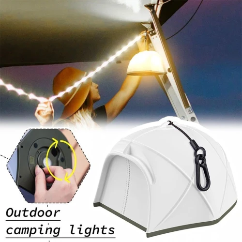 Guirlande lumineuse LED en forme de tente portable rechargeable pour camping 