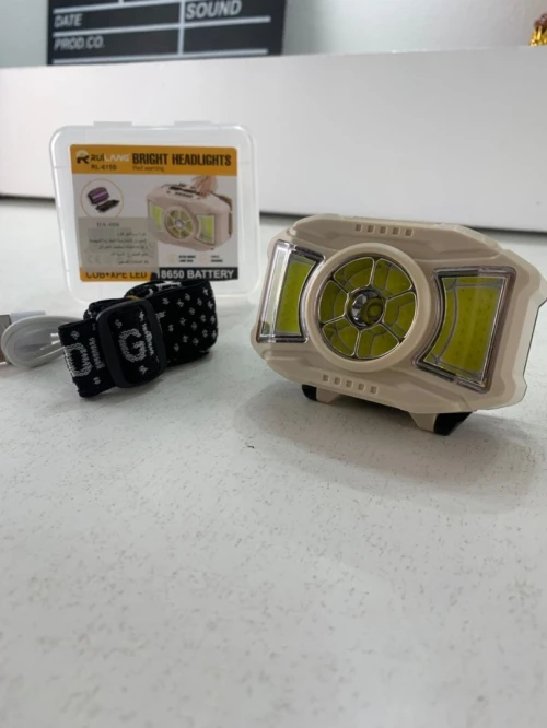 Lampe frontale LED COB à induction Rechargeable par USB 5 Modes 