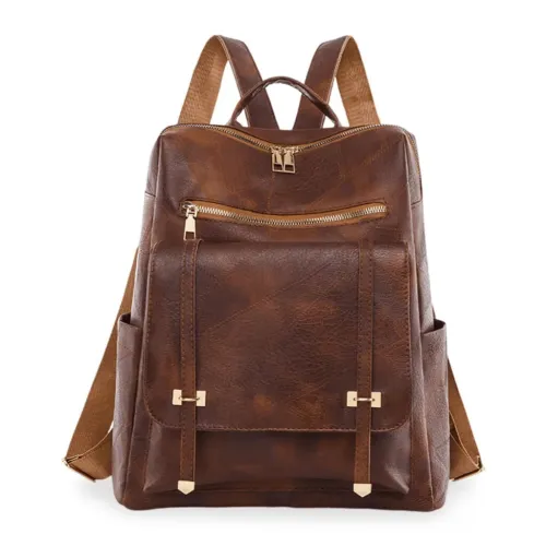 Sac à Dos Rétro Femme  Cuir PU Élégant pour Usage Quotidien