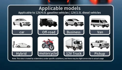 Booster de Batterie Voiture 2-en-1 Compresseur d'Air et Écran Numérique