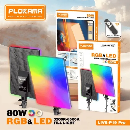 Panneau RGB et LED Fill Light 80W PLOKAMA LIVE-P24 Pro  Lumière Professionnelle