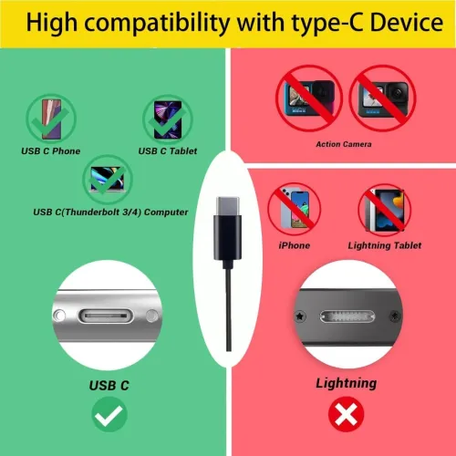 Microphone Cravate Condensateur USB-C  Longueur 2m