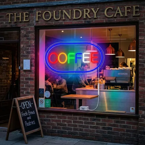 Panneau Néon LED Coffee  Décoration Lumineuse pour Cafés
