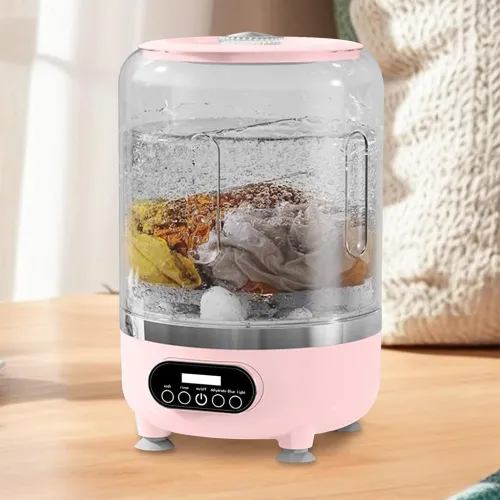 Mini Machine à Laver Portable 3L avec Lumière Bleue