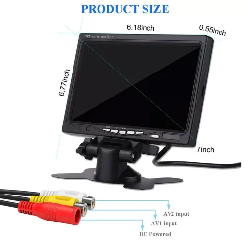 Moniteur de vue numérique de voiture LED 7 pour caméra de recul CTC-592