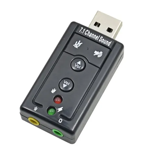 Carte Son USB 3D Audio Virtual 7.1  Adaptateur Plug & Play
