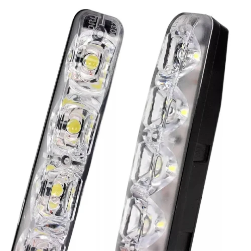 Feux de jour universels pour voiture, 2 pièces,10 led, DRL, anti-brouillard, Super lumineux, DC 12V