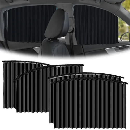Pare-Soleil Magnétique Voiture  Rideaux Accordéon 4PCS