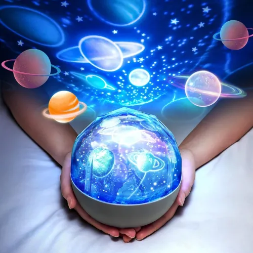 Projecteur Ciel Étoilé Enfant  Système Solaire Rotatif 360 + 5 Films Planètes
