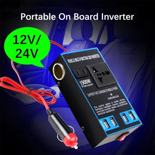 Convertisseur Électrique Auto - Transformateur 12V/24V vers 110V/220V