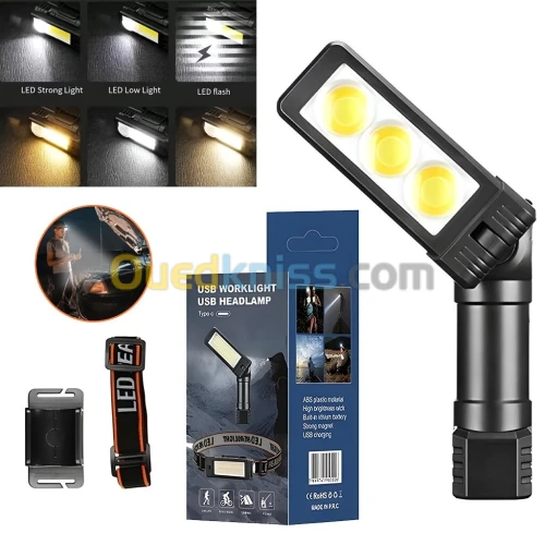 Lampe de Poche LED Portable et Réflecteur 20W