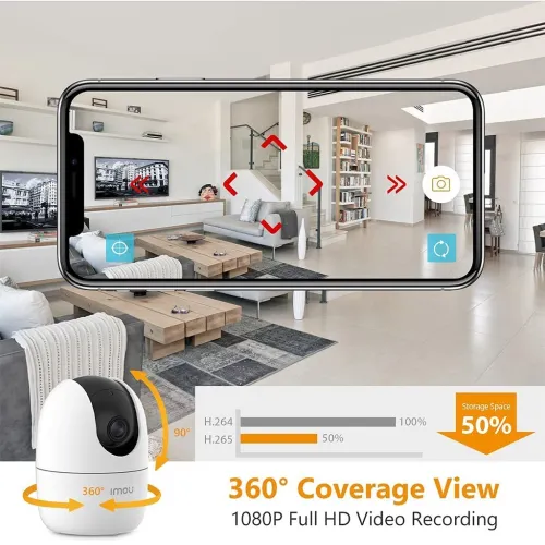 Caméra de Surveillance IMOU Ranger 2  3MP 2K Vision 360 Panoramique & Inclinable