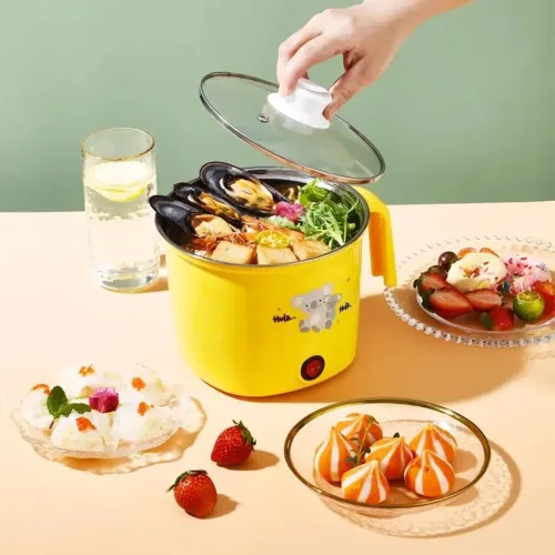 Cuiseur Électrique Multifonction Portable 18cm V2  Idéal pour Nouilles, Soupe et Riz