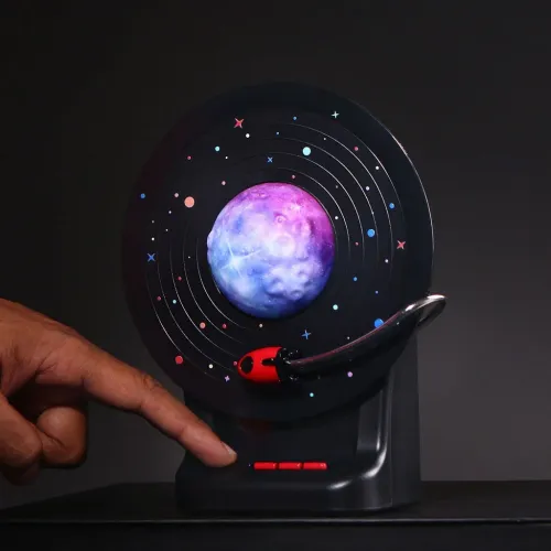 Enceinte Bluetooth avec Lampe Lune LED 3D à 7 Couleurs Ajustables
