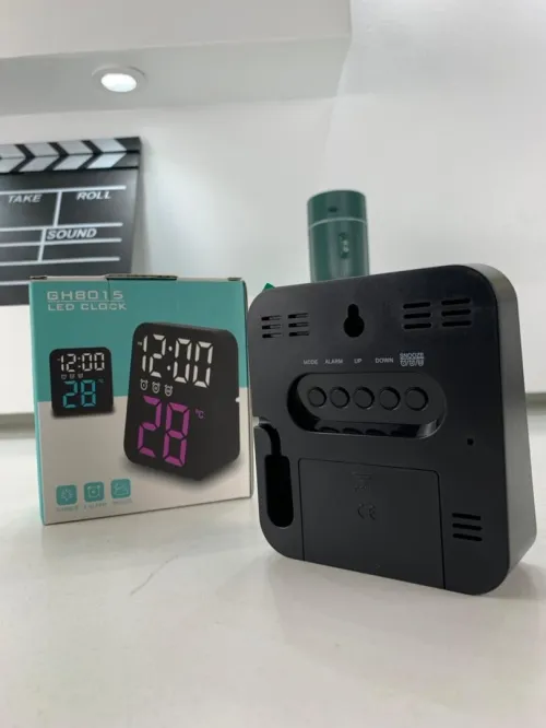 Horloge Murale Électronique avec Température GH8015  ساعة إلكترونية مع عرض درجة الحرارة