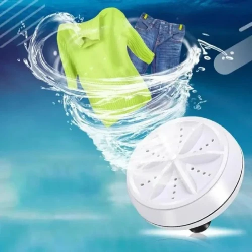 Machine à Laver Mini Portable  Lavage Ultrasons Compact USB 2 en 1