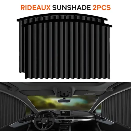 Set Rideaux Pare-Soleil Auto  Magnétiques et Faciles à Installer