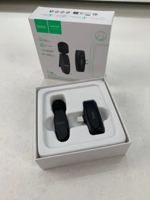 Hoco L15 Microphone Cravate Sans fil Type-C  ميكروفون لاسلكي أصلي