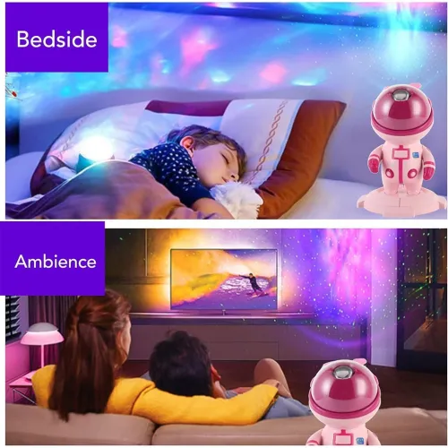 Veilleuse Projecteur Galaxie avec Haut-Parleur Musique et Couleurs RVB