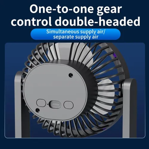 Ventilateur USB Double Tête  Refroidissement Réglable 3 Modes