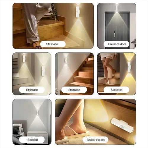 Lampe Murale LED à Détection de Mouvement avec Fixation Magnétique  1 Pièce