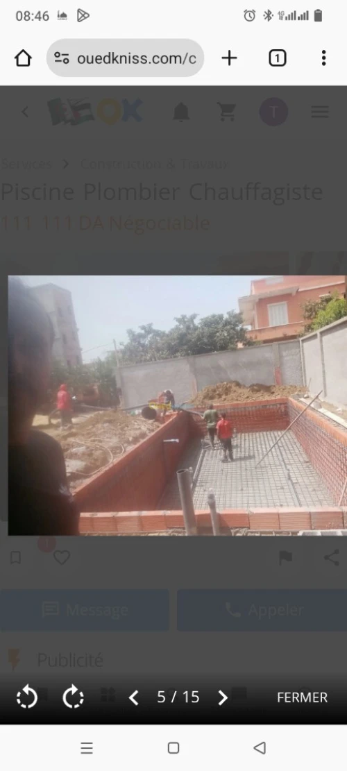 Installation de piscine