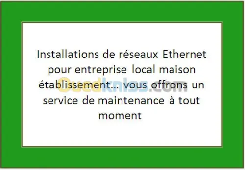 Installation réseaux et maintenance IT