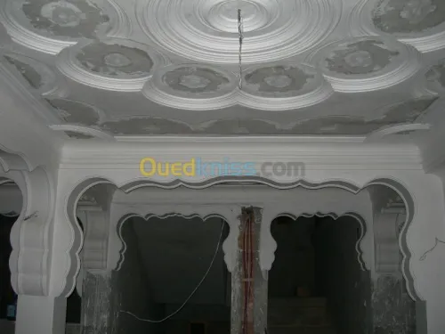 decoration sur place avec platre