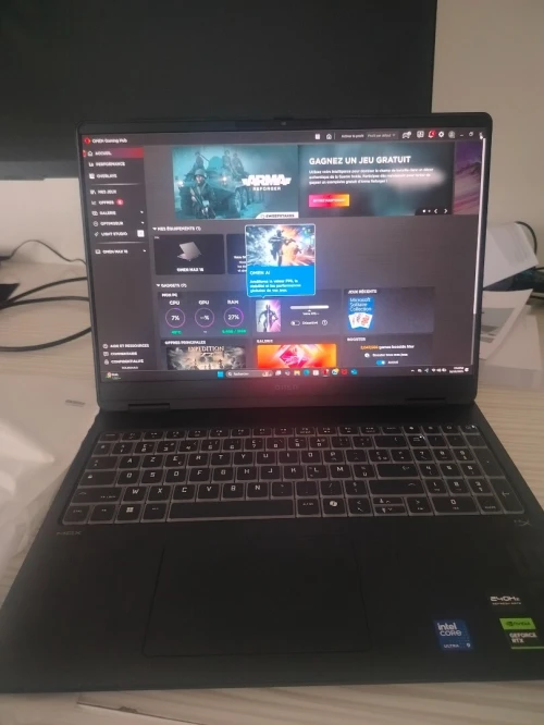 Omen 16 max laptop 5080 RTX et ultra 9 HX275 