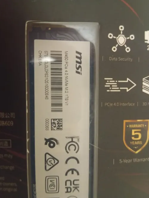 NVME PCle 4 0 NVMe M2 1tb V1 MSI ORIGINAL 