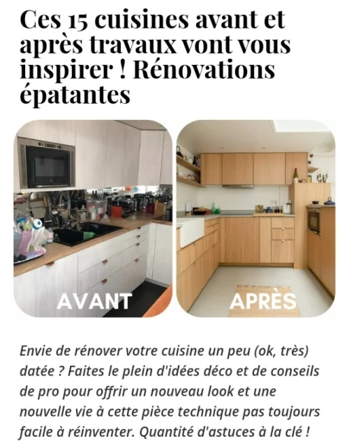 Rénovation réparation cuisine équipée dressing ect