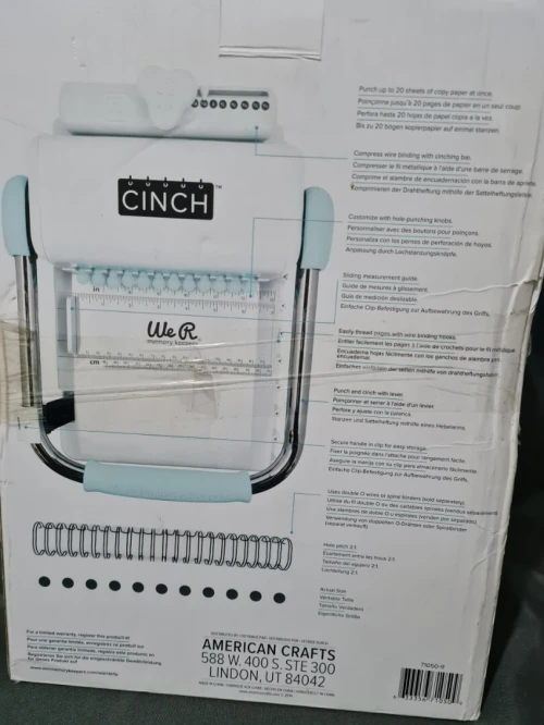 Relieuse CINCH  jamais utilisé + boîte spirale metalique 